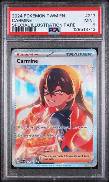 2024 Pokemon Scarlet and Violet Twilight Masquerade Special Illustration Rare Carmine #217 PSA 9