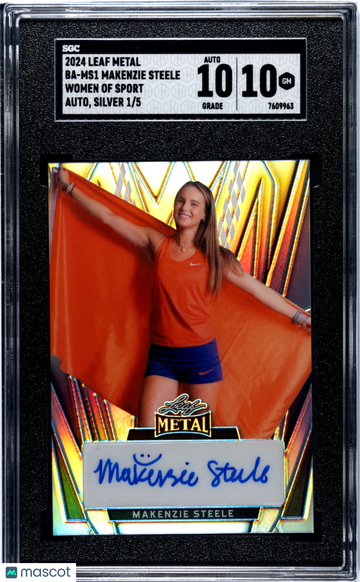 2024 Leaf Metal Women Of Sport Makenzie Steele #BA-MS1 Autograph Silver SGC 10 Auto 10