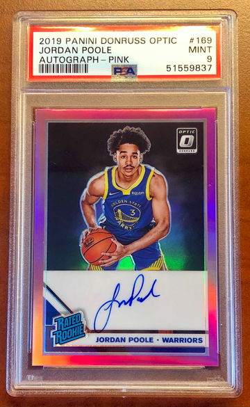 2019 Optic Pink Jordan Poole Auto PSA 9