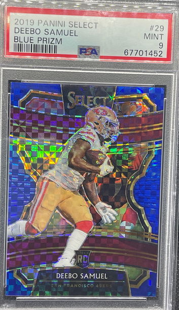 2019 Panini Select DEEBO SAMUEL Blue Prizm Rookie RC /175 PSA 9 Mint 49ers SP