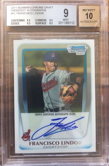 Francisco Lindor bgs 9 auto 10