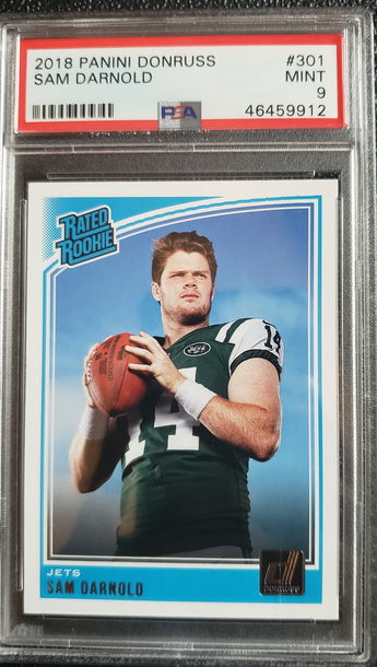 2018 Panini Donruss Sam Darnold 301 PSA 9