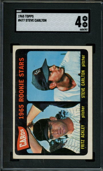 1965 Topps Steve Carlton Rookie #477 SGC VG-EX 4