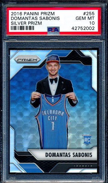 Domantas Sabonis 2016-17 Panini Prizm Silver Prizm #255 RC PSA 10