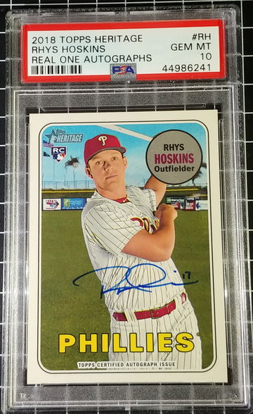Rhys Hoskins 2018 Topps Heritage Auto