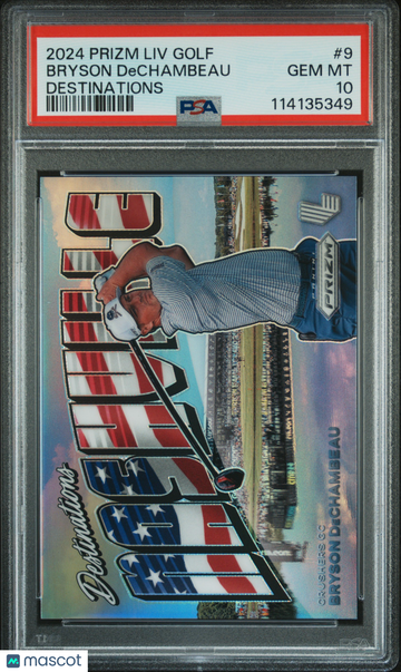 2024 Panini Prizm LIV Golf Destinations Bryson Dechambeau #9 PSA 10