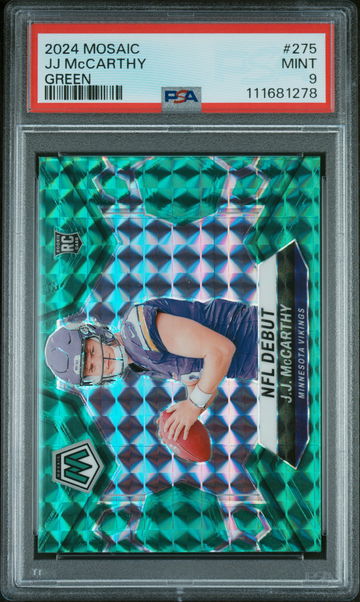 2024 Panini Mosaic Green JJ Mccarthy #275 PSA 9