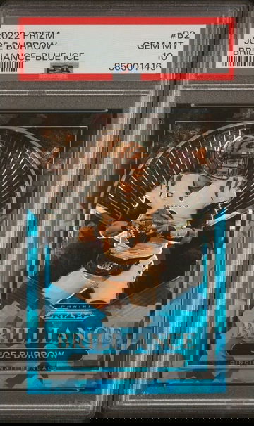 JOE BURROW 2022 Prizm Brilliance Blue Ice /99 #B2 PSA 10 Gem Mint BENGALS