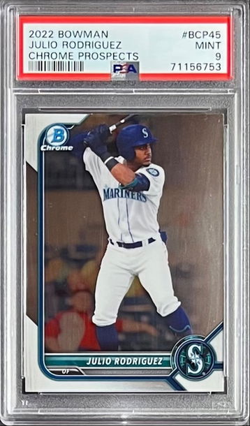 2022 Bowman Chrome Prospects Julio Rodriguez PSA 9