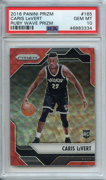 Caris Levert Prizm Ruby Wave Rookie PSA 10 NEP