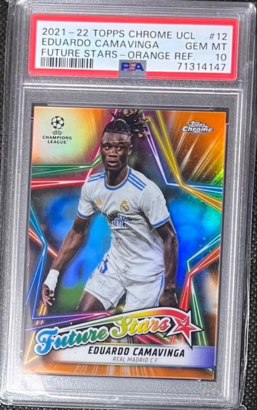 2021-22 Topps Chrome UEFA Eduardo Camavinga Future Stars /25 PSA 10