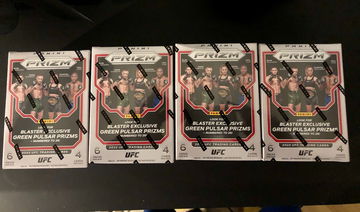 Lot of 4, 2022 Panini Prizm UFC Sealed Blaster Box Retail EXCLUSIVE Green Prizm