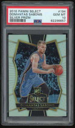 Domantas Sabonis Select Silver Rookie PSA10