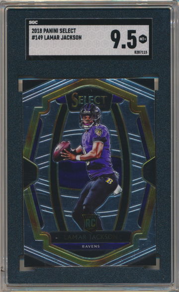 2018 Panini Select Premier Level #149 Lamar Jackson SGC 9.5