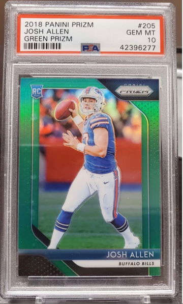 2018 Prizm Green Josh Allen RC PSA10