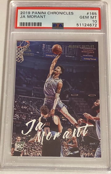 2019 panini luminance Ja Morant the dunk #165 RC psa 10 gem mint rookie 