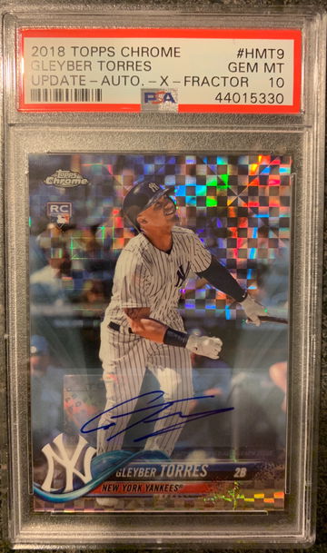 Gleyber Torres Topps Chrome Xfractor RC PSA 10. Last did 1500