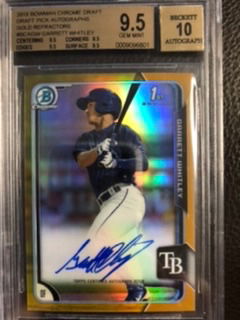 Garrett Whitley BGS 9.5/10 2015 Bowman Chrome GOLD AUTO RC