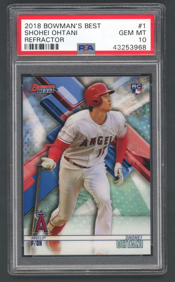 2018 Bowman’s Best SHOHEI OHTANI Rookie RC Refractor Angels PSA 10