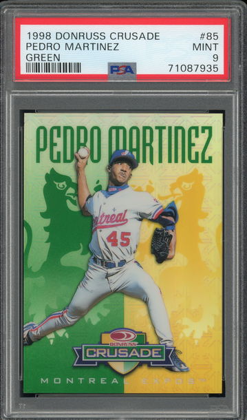 1998 Donruss Crusade Pedro Martinez Green /250 PSA 9 Mint