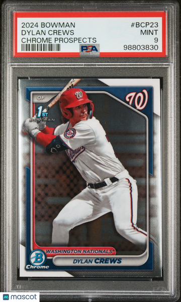 2024 Bowman Chrome Prospects Dylan Crews #BCP23 PSA 9