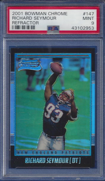 2001 Bowman Chrome #147 Richard Seymour HOF RC PSA 9 (BillsGridironGreats)