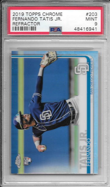2019 Topps Chrome Fernando Tatis Refractor PSA 9