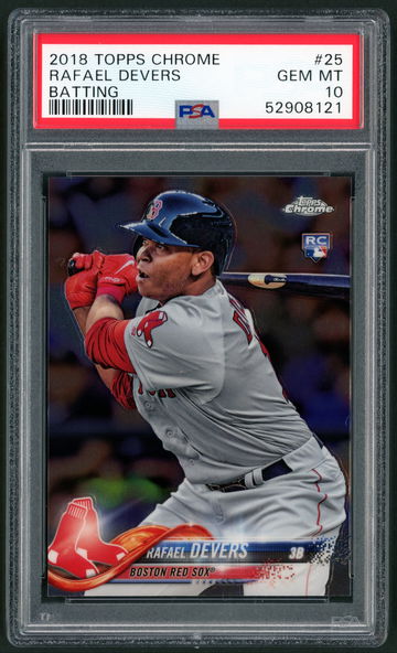 Rafael Devers 2018 Topps Chrome #25 Rookie PSA 10 GEM MINT Boston Red Sox