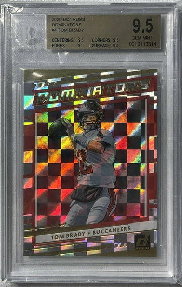 2020 Donruss Dominators #4 Tom Brady Buccaneers BGS 9.5 Gem Foil Holo