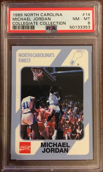 1989 Collegiate Collection #14 Michael Jordan PSA 8