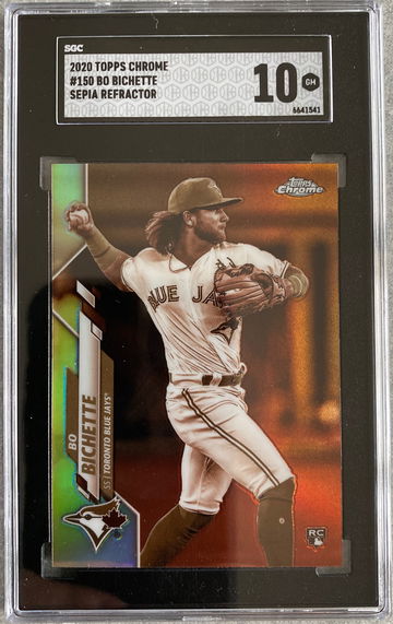 2020 TOPPS CHROME SEPIA REFRACTOR #150 BO BICHETTE SGC 10