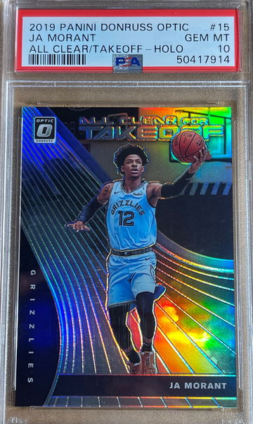 2019 Donruss Optic Ja Morant All Clear For Takeoff Holo PSA 10! 🔥