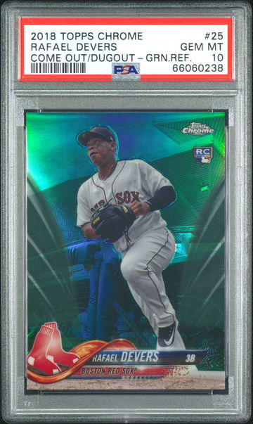 2018 Rafael Devers topps green /99  PSA 10