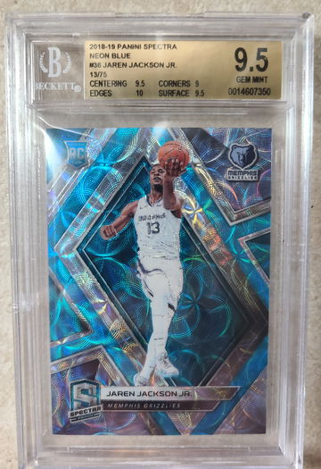 2018-2019 Panini Spectra Neon Blue Jaren Jackson Jr.  Rookie  /75
