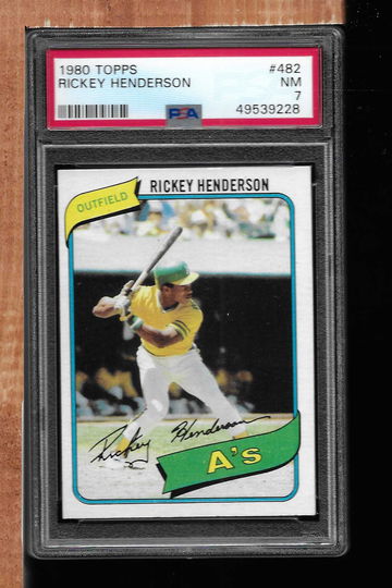 1980 TOPPS RICKEY HENDERSON PSA 7