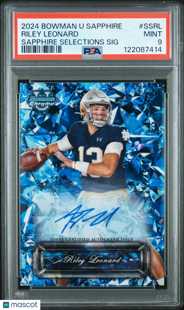 2024 Bowman Chrome Sapphire Riley Leonard #SSRL Sapphire Selections PSA 9 Bowman
