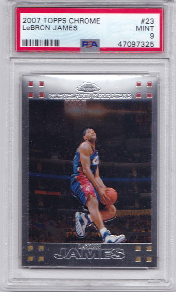 LeBron James 2007 Topps Chrome PSA 9