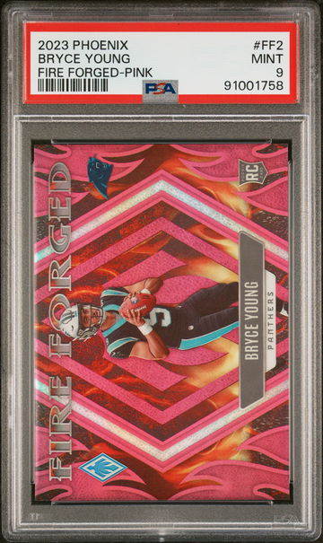 2023 Panini Phoenix Fire Forged Pink Bryce Young Rookie RC /175 #FF2 PSA 9