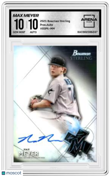 2021 Bowman Sterling Max Meyer #BSPA-MM Prospect Auto Arena Club 10 Auto 10