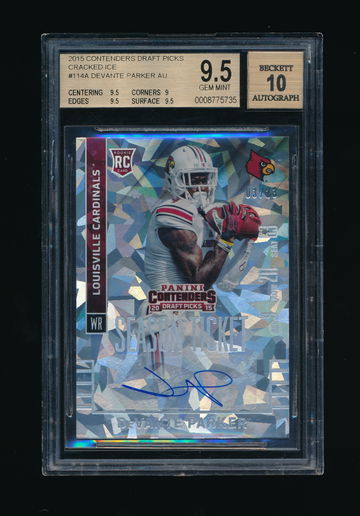Devante Parker 2015 Contenders DP Cracked Ice Rookie Ticket Auto #3/23 POP 1