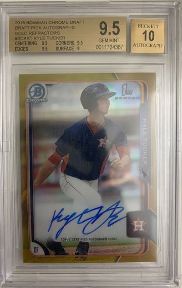 Kyle Tucker 2015 Bowman Chrome Gold RC /50 BGS 9.5