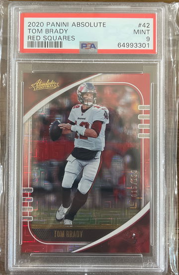 2020 Absolute Tom Brady Red Squares /199 PSA 9