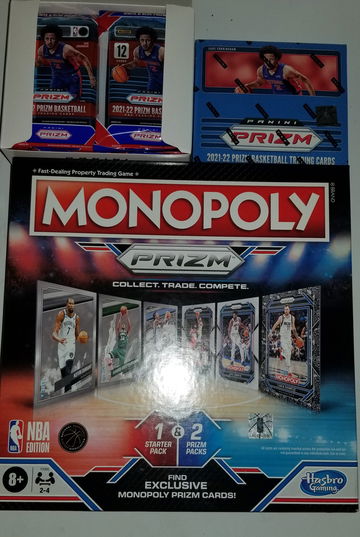 Monopoly Game and 2021-22 Prizm lot