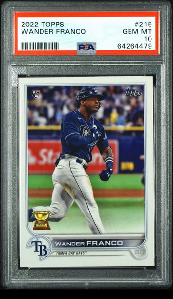 💎🧨 2022 Topps Series 1 WANDER FRANCO RC PSA 10 GEM MINT RC TAMPA BAY Rays ⚾️🦁