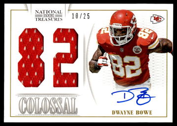2013 Panini National Treasures Colossal Dwayne Bowe #20 Patch Auto /25