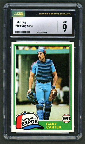 1981 Topps Gary Carter #660 CSG 9 Mint 