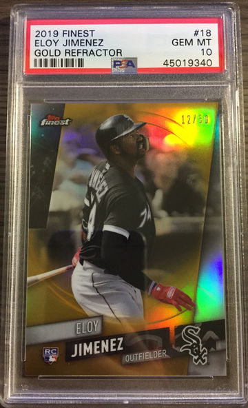 Eloy Jimenez 2019 Finest Gold Refractor /50 Rookie PSA 10