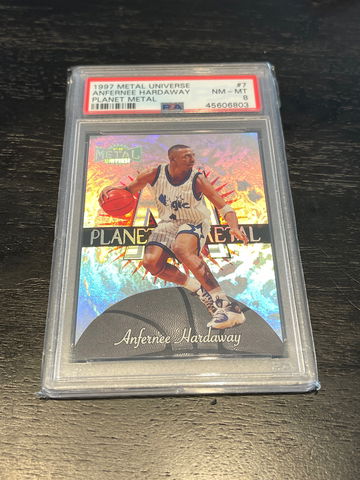 1997 Metal Universe Anfernee Hardaway PSA 8
