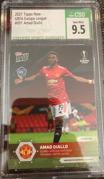 2021 Topps Now Amad Diallo CGS 9.5