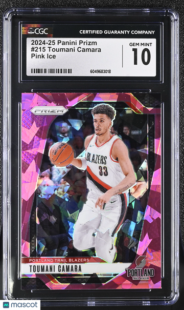 2024-25 Panini Prizm Toumani Camara #215 Pink Ice CGC 10